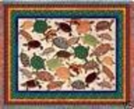 72x54 TURTLE Sea Tapestry Afghan Throw Blanket - £50.64 GBP