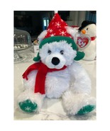 Ty Classic Fargo The Stuffed Anima Polar Bear Santa Hat Gift Christmas I... - $303.15 MXN