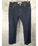 Levi&#39;s Mens 505 Regular Fit  Pants Jeans 34x32 Dark Wash Blue 100% Cotton - €23,91 EUR