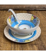 Noritake M Hand-Painted Porcelain Condiment Bowl Ladle &amp; Plate Japan - $461.34 MXN