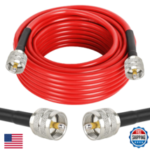 MOOKEERF 35FT RG58 PL-259 UHF Male to Male Coax Cable Low Loss CB Antenna - $51.85