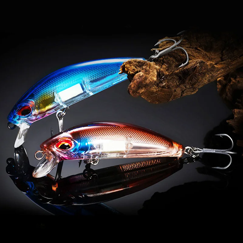 Sporting 1Pcs 3D Eyes Luminous Minnow Fishing Lures 7cm 11.5g Jig Sinking  Wobbl - £18.44 GBP
