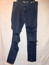 Old Navy Women SZ 10 The Sweetheart Black Distressed Denim Jeans Q83 - $19.79
