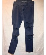 Old Navy Women SZ 10 The Sweetheart Black Distressed Denim Jeans Q83 - $26.88 CAD