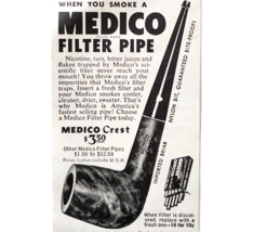 1955 Medico Crest Filter Pipe Advertisement Vintage Tobacco Supply DWF12 - $19.99