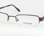 Opdo 6067-2 Brown / Braun-Rot Brille Titan Rahmen 50-18-140 (Notizzettel) - $46.63
