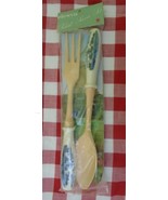  ELESVA Salad Server Set Vintage With Windmill Scene Delft Handles Holla... - $148.67 MXN