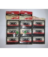 Certron Tri-Pac C60 Vintage Blank Cassette Lot Of 9 Sealed Packs - $18.48