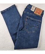 Levis Mens Regular Straight Leg Jeans 505 Medium Wash Stretch 5051454 34x30 - $44.61 CAD