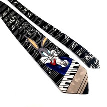 Looney Tunes Mania Mens Necktie Tie Bugs Bunny Composer Music Vintage Cartoon - £21.90 GBP