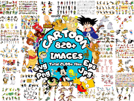 2400+ Cartoon Characters Mega Bundle Svg Png, Disney Characters Svg for ... - £4.72 GBP