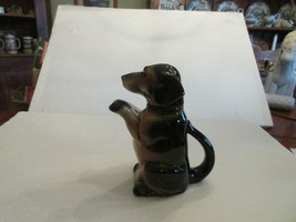 Vintage Erphila Dachshund Dog Brown &amp; Black Teapot Circa 1940 - £58.86 GBP
