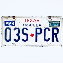 1997 United States Texas Base Trailer License Plate 03S PCR - £13.12 GBP