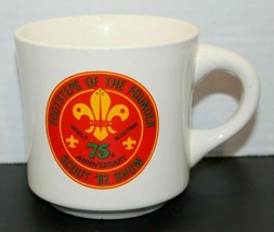 Vintage 1982 Boy Scouts Of America Footsteps Of The Founder Scout Show Mug Cup - £15.77 GBP