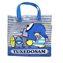 VINTAGE 1986 SANRIO TUXEDOSAM SMALL VYNIL / PLASTIC TOTE BAG PURSE - STA... - $29.92