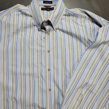 Tommy Hilfiger Striped Long Sleeve Mens XXL 2XL Button 80&#39;s 2-Ply Fabric... - £11.21 GBP