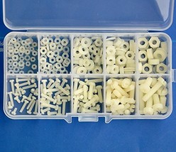 Nylon Screw, Nut, And Washer Assortment Kit For M2, M2.5, M3, M4, And M5. - £21.19 GBP