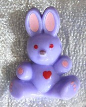 Cute Purple Bunny Rabbit Brooch 1980s vintage - £9.66 GBP