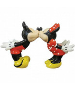 Disney&#39;s Mickey &amp; Minnie Kissing Ceramic Salt and Pepper Shakers Set NEW... - £26.66 GBP