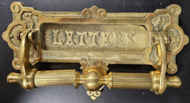 Vintage Brass Door Mail Slot / Knocker -Does not come with the Mounting hardware - £79.12 GBP