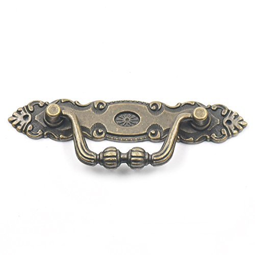 Blumoona 5 Pcs - Antique Brass Jewelry Box Drawer Cabinet Cupboard Door Wine Han