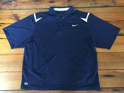 Nike Golf Performance Navy Quick Dry Travel Polo Short Sleeve Shirt XL 50&quot; - £18.61 GBP