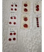 23 Red La Mode &amp; La Petit,  Streamline Mixed Buttons.  W/Orig Cards. Nev... - $22.00