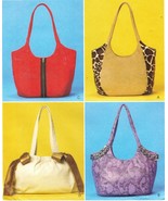 Fully Lined Inside Pockets Purses Handbags Bags Tote Sew Patterns - $12.99