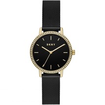 DKNY NY2982 Women The Modernist Three-Hand Black-Tone Stainless Steel Mesh Watch - £78.34 GBP