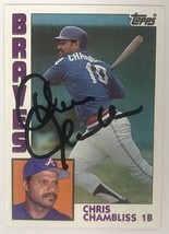 Chris Chambliss Signed Autographed 1984 Topps Baseball Card - Atlanta Braves - £10.45 GBP