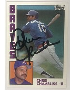 Chris Chambliss Signed Autographed 1984 Topps Baseball Card - Atlanta Br... - £15.95 GBP