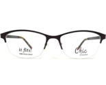 Chic Eyeglasses Frames TIFFANY MATT PURPLE Cat Eye Half Rim 57-18-145 - £44.66 GBP