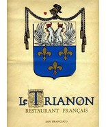 Le Trianon Restaurant Francais Menu San Francisco California René Verdon... - £140.03 GBP