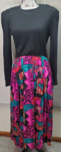 Vintage Jessica Howard Long Maxi Dress Womens Sz 8 Multi Floral Pleated Back Zip - £21.75 GBP