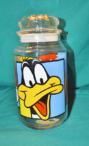 Anchor Hocking Looney Tunes Glass Canister Candy Jar Bugs Daffy Taz 1994 - £28.41 GBP