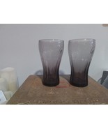 Coca Cola Amethyst Drinking Glass Set, Vintage Collectible, 6 1/4&quot; Tall,... - £5.43 GBP