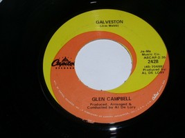 Glen Campbell Galveston Every Time I Itch 45 Rpm Record Vinyl Capitol Label - £12.78 GBP