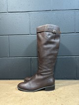 Franco Sarto Belaire Brown Leather Knee High Tall Riding Boots 8M - £35.36 GBP