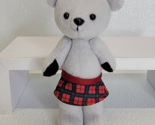 Movic Bear Gray Plush Jointed Keychain in Evangelion 2.0 Skirt Red Black - $14.79