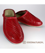 Women&#39;s leather  slippers PS42\High-quality Handmade Home Shoes\Made in EU - $29.00