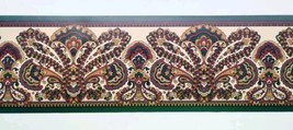 York Pre-pasted Decorative Wall Border - Green Maroon Beige - 5yds - $11.87