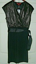 Narcisco Rodriguez Design Nation Black w/ Bronze Sequin Dress, Size S (NEW) - £25.77 GBP