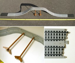 13pc 5 Feet Long! 1980s Tyco Quik-Clik Slot Car Bridge Track Unused Rr Graphics - $19.99