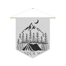Personalized Black &amp; White Camping Adventure Pennant - £21.05 GBP