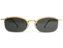 Vintage La Eyeworks Sonnenbrille AKIO 442403 Antik Gold Rahmen mit Schwarz Linse - £54.73 GBP
