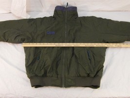 Adult Men&#39;s Vintage Columbia Sportswear Green Fleece Lined Coat Jacket 30454 - £15.79 GBP