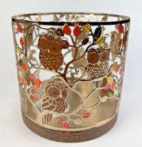Bath and Body Works Sleeping Owl 3 Wick Candle Holder Metal Sleeve Jar L... - $17.81