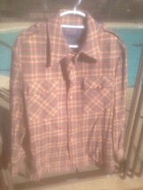 VTG Pendleton HEAVY Wool Flannel Button Down Shirt Plaid Lumberjack Jacket Sz L - £61.08 GBP