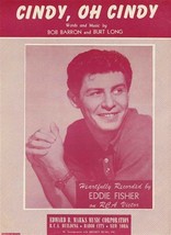 Cindy, Oh Cindy Sheet Music Eddie Fisher Bob Barron Burt Long  - £7.91 GBP