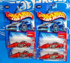 Hot Wheels 2004 First Editions Lot Of 4 #46 Crooze W-Oozie Mtflk Red-Orange - £4.79 GBP